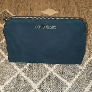NWT Dark Blue Vegan Suede/Textured Makeup Case